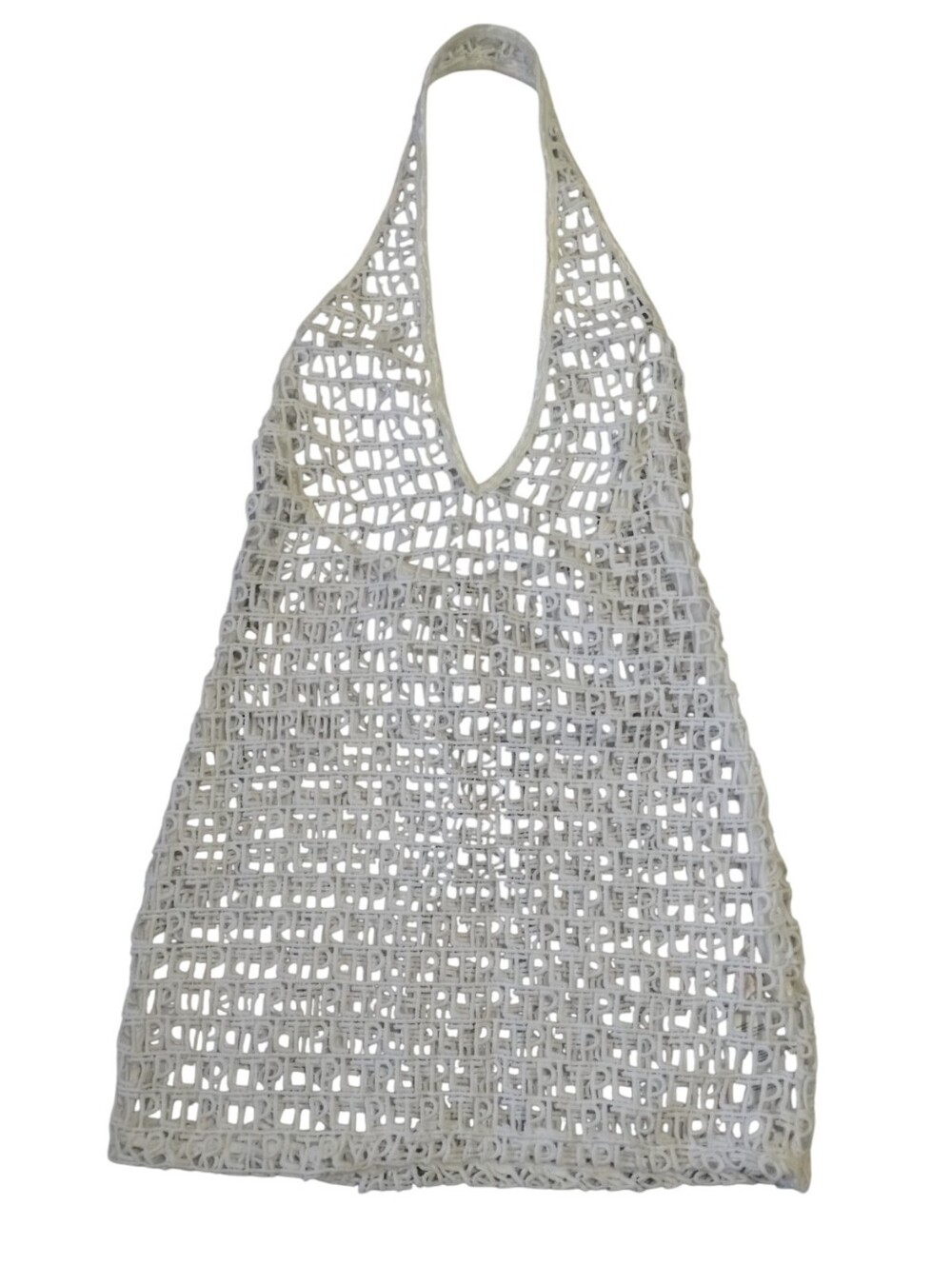 Prettylittlething Crochet Halterneck Beach Mini Dress Women's 4 Vacation Resort